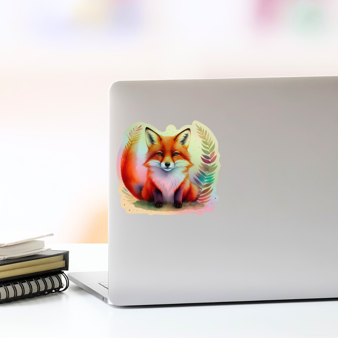 Fox Holographic Vinyl Sticker