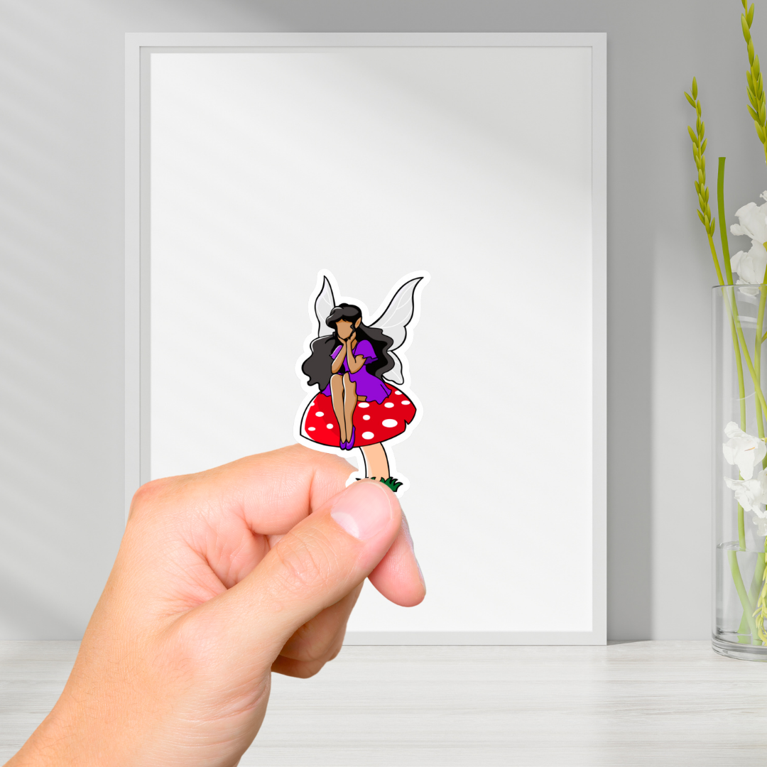 Mushroom Fairy Vinyl Sticker