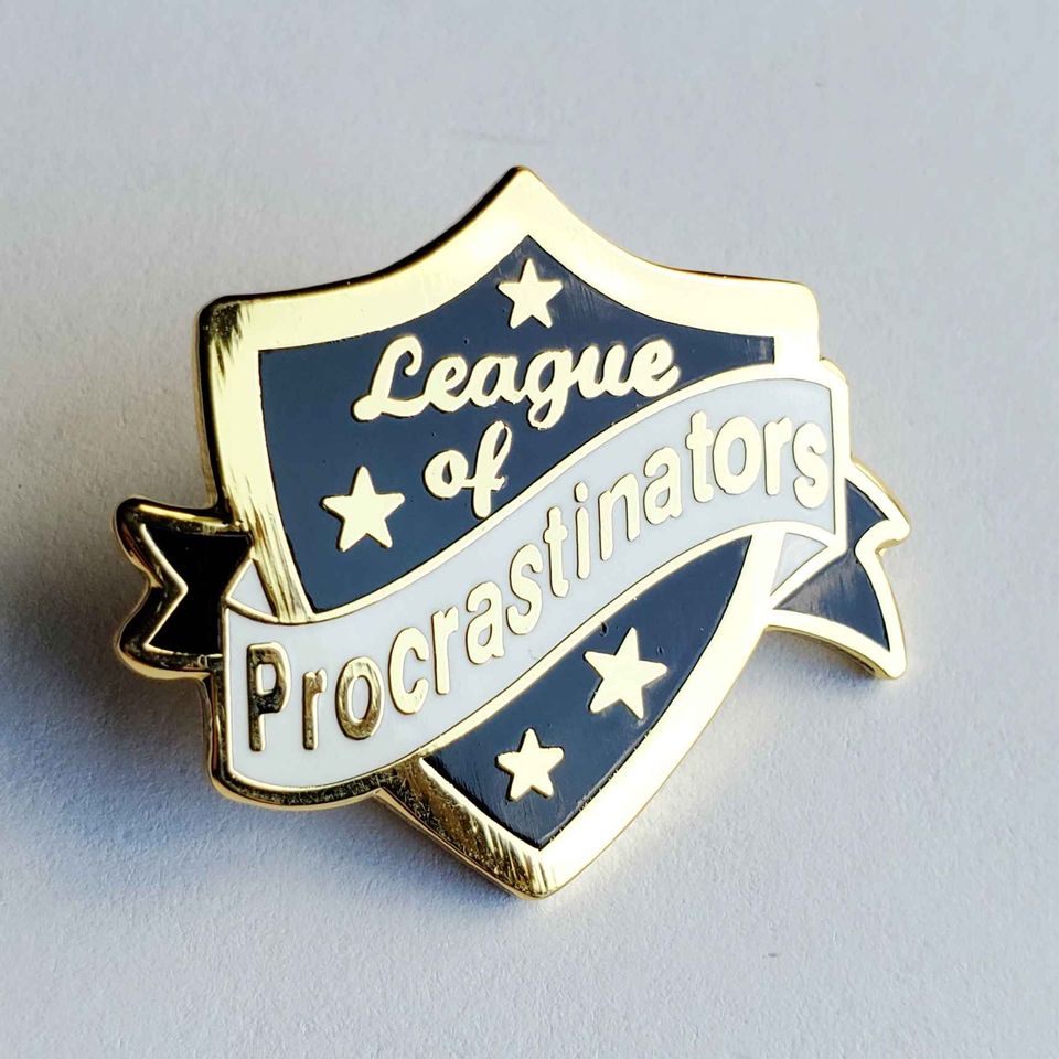 League of Procrastinators Enamel Pin
