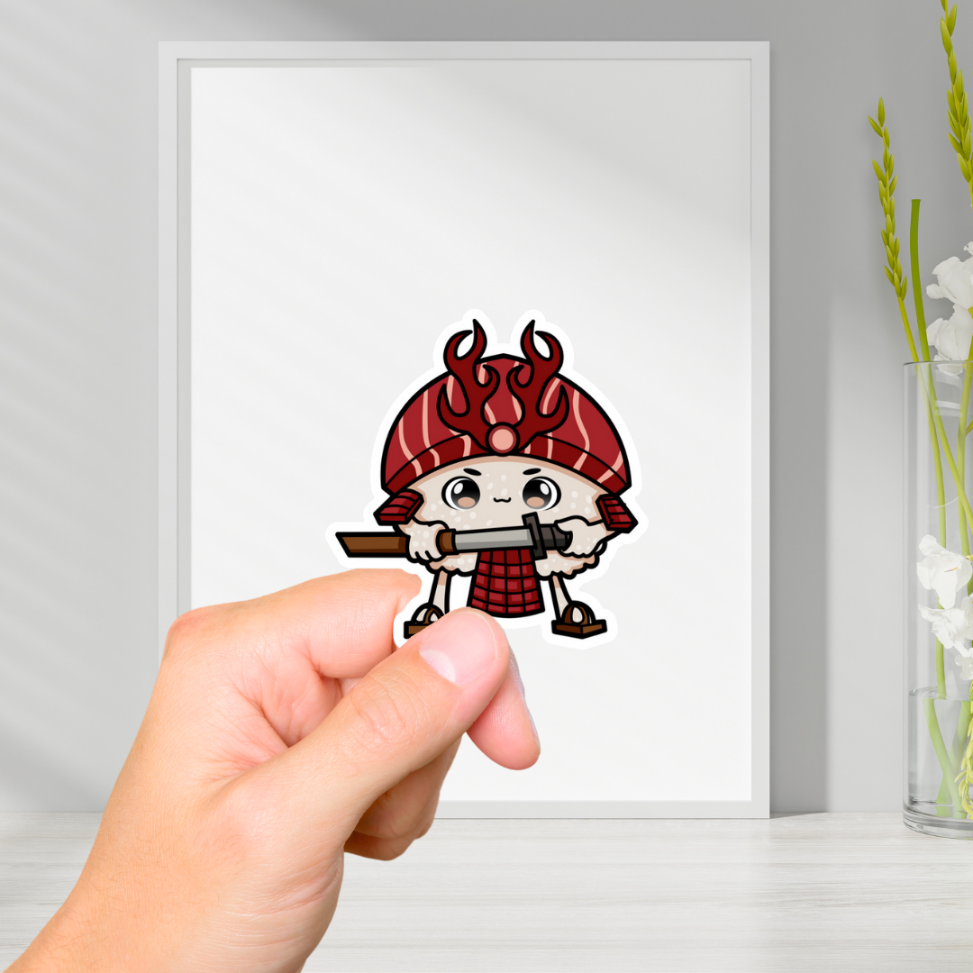 Samurai Sushi Vinyl Sticker