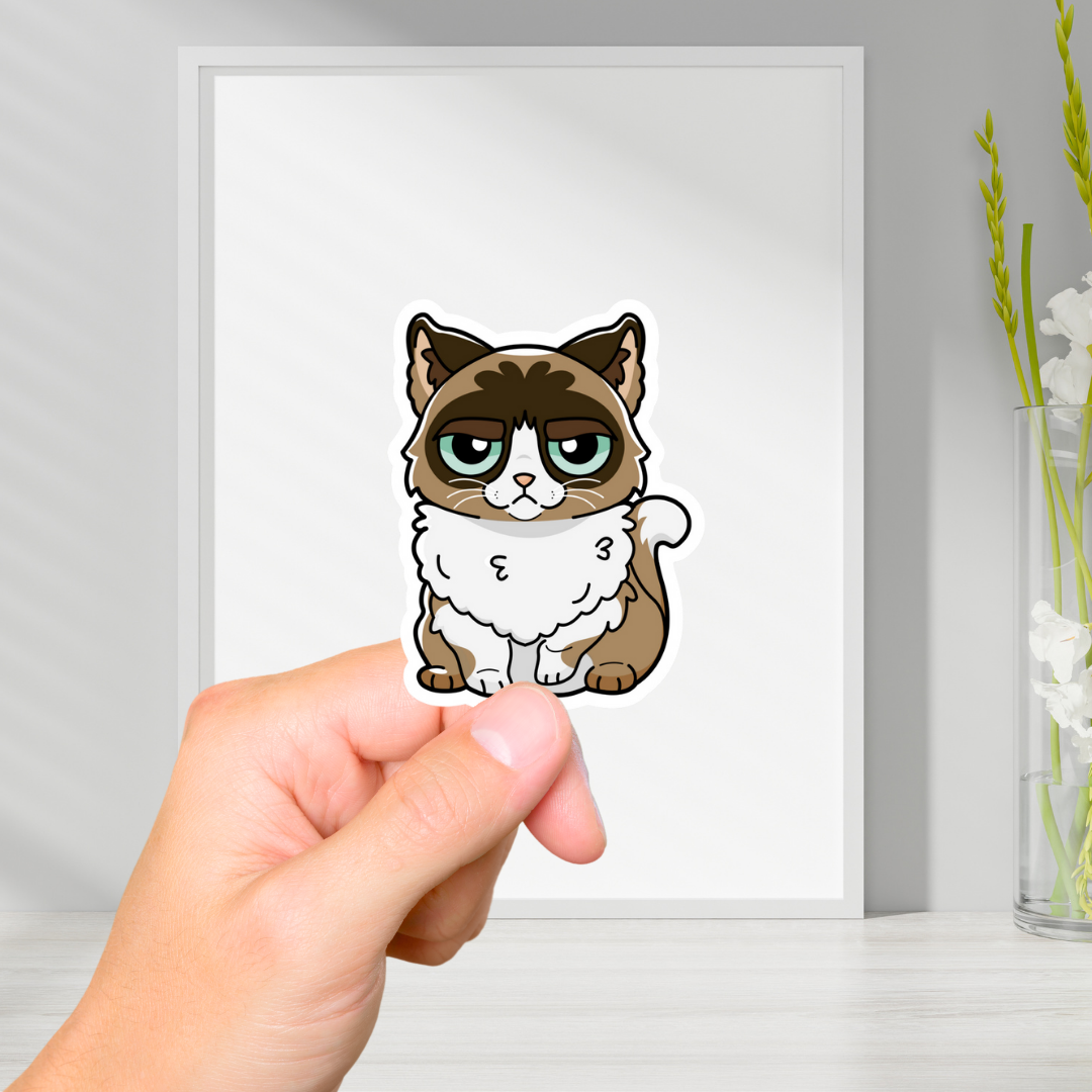 Grumpy Cat Vinyl Sticker
