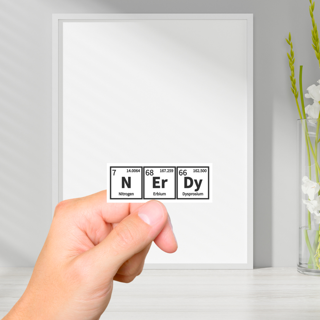 Periodic Nerd Vinyl Sticker