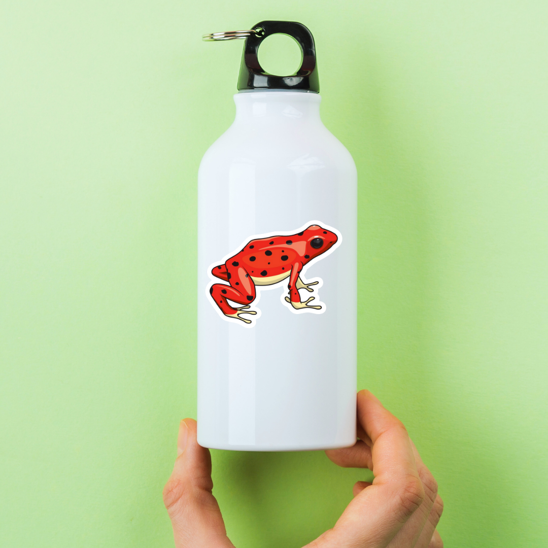 Strawberry Poison-dart Frog Vinyl Sticker