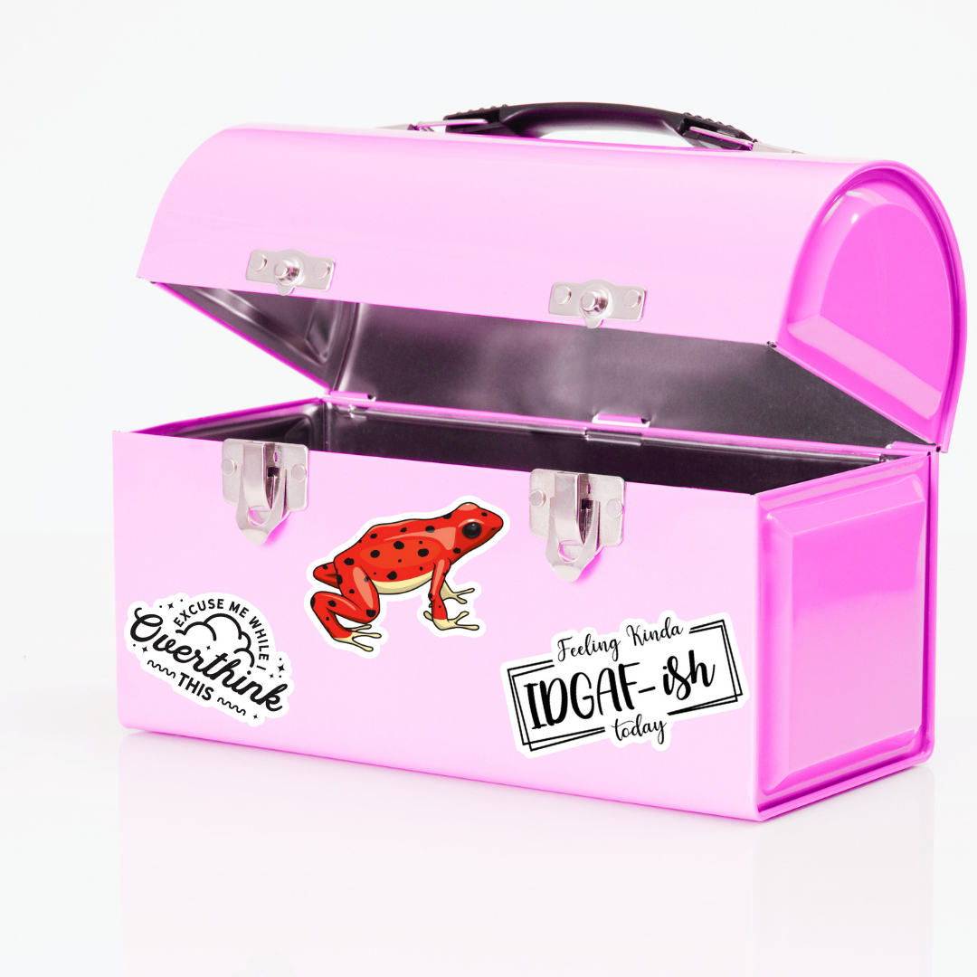 Strawberry Poison-dart Frog Vinyl Sticker