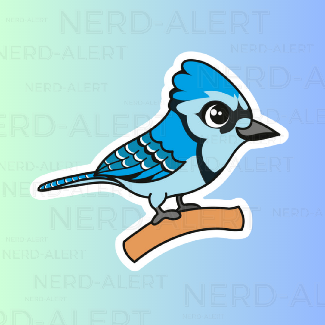 Cute Blue Jay Birb Sticker water Proof Bird Sticker 