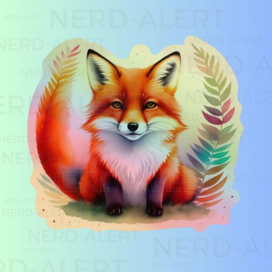 Fox Holographic Vinyl Sticker