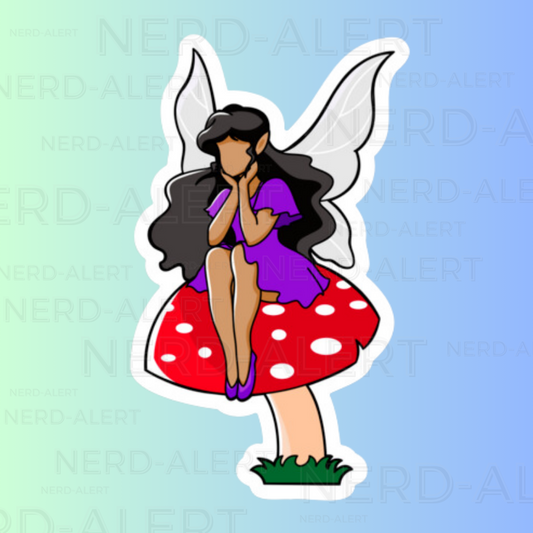 Mushroom Fairy Vinyl Sticker