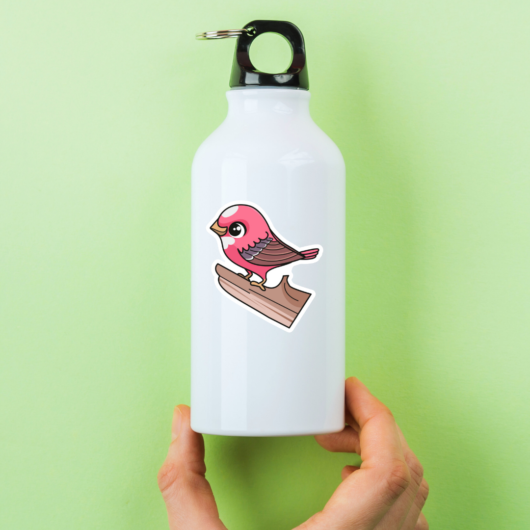 Pink Rosefinch Bird Vinyl Sticker