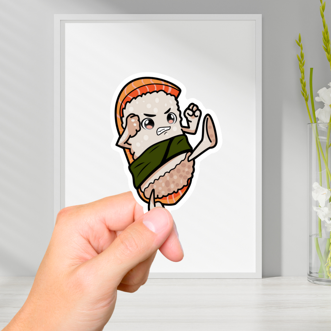 Karate Sushi Vinyl Sticker