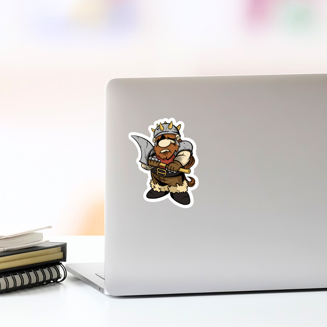 Apocalyptic Axe Gnome Vinyl Sticker