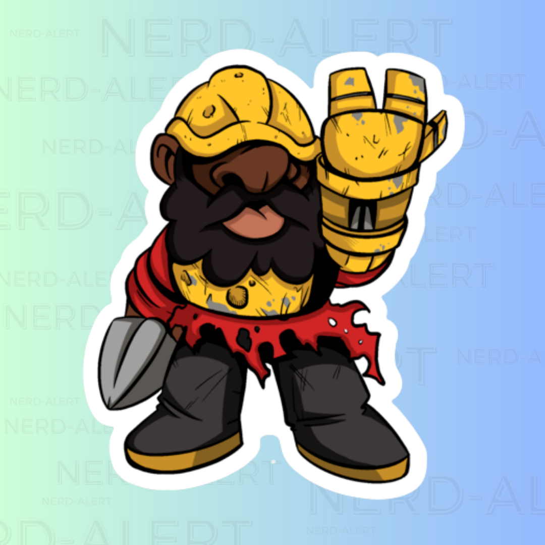 Apocalyptic Bionic Gnome Vinyl Sticker