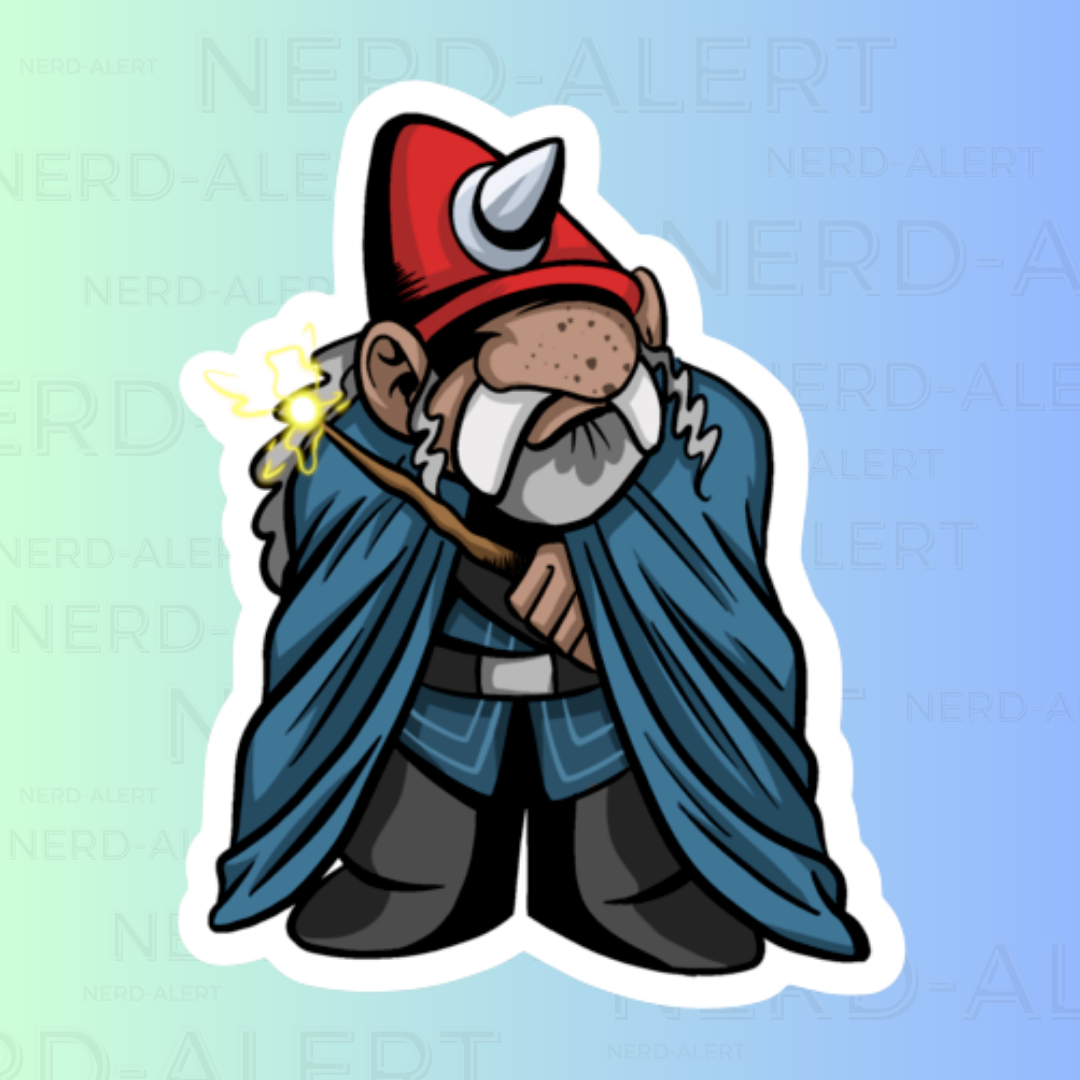 Apocalyptic Mage Gnome Vinyl Sticker