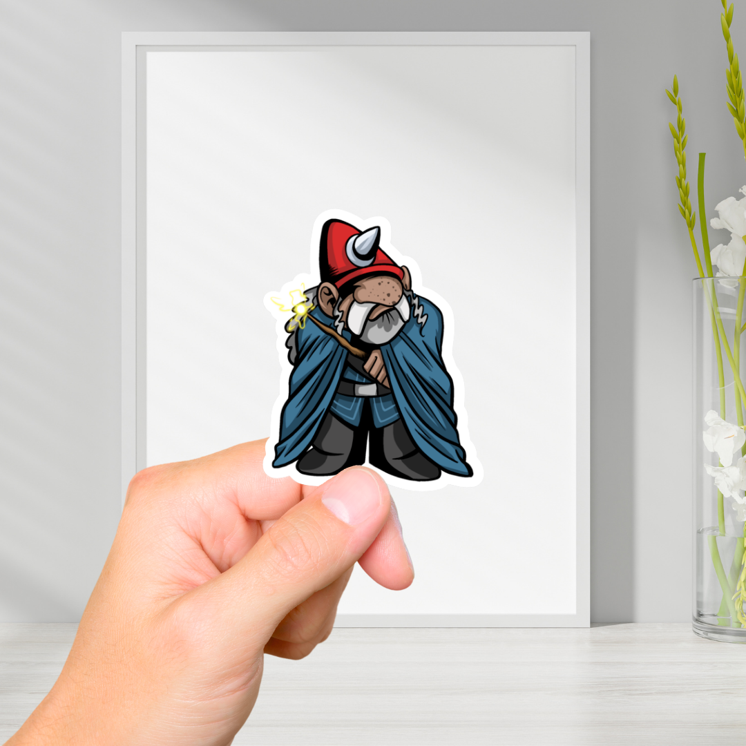 Apocalyptic Mage Gnome Vinyl Sticker