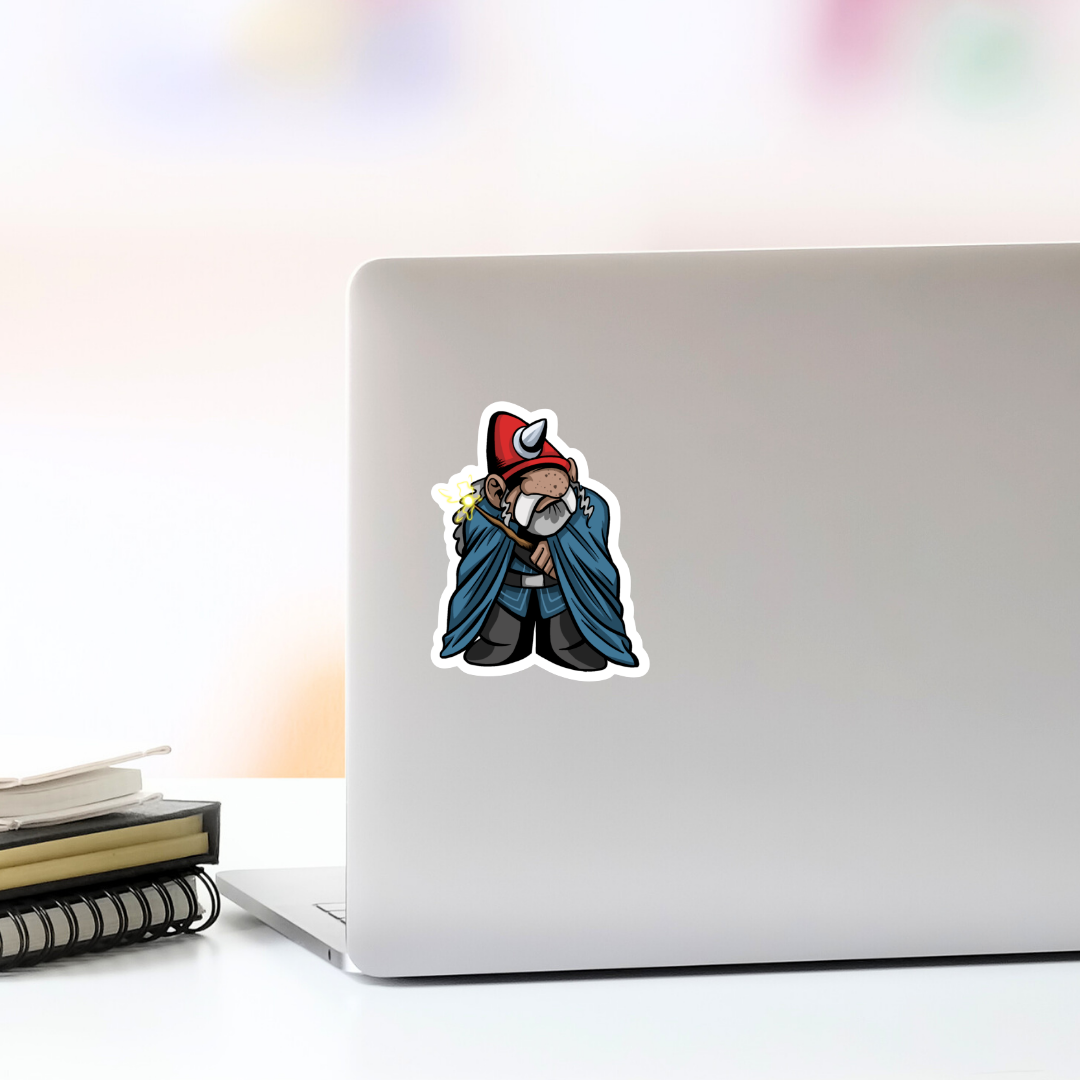 Apocalyptic Mage Gnome Vinyl Sticker