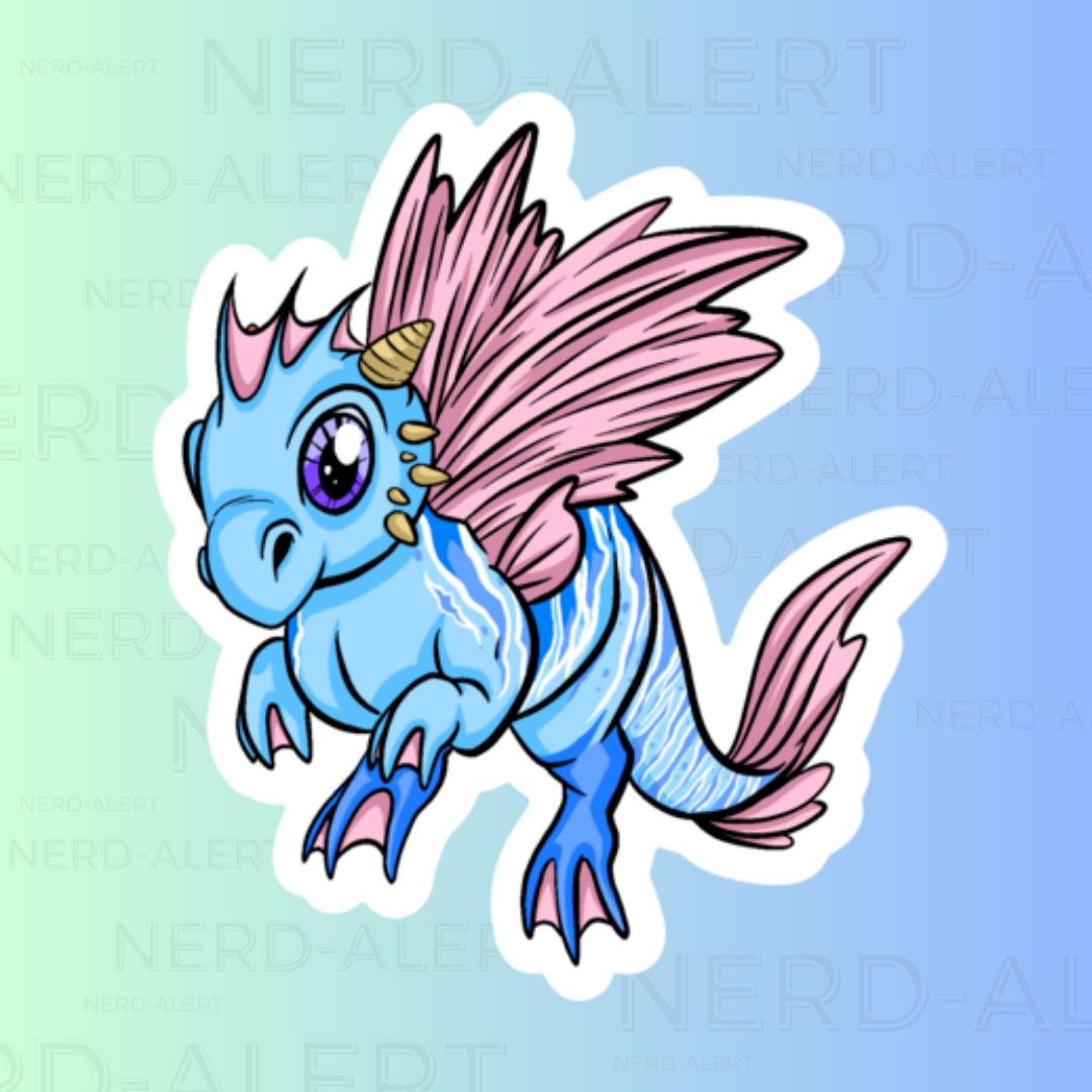 Aquatic Dragon Vinyl Sticker