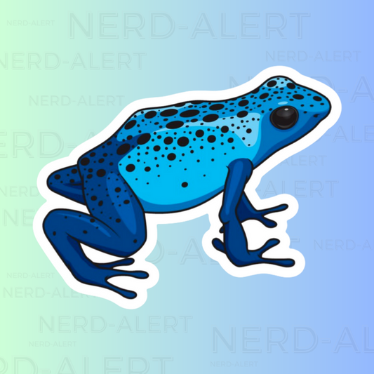 Blue Spotted Poison Frog Vinyl Sticker