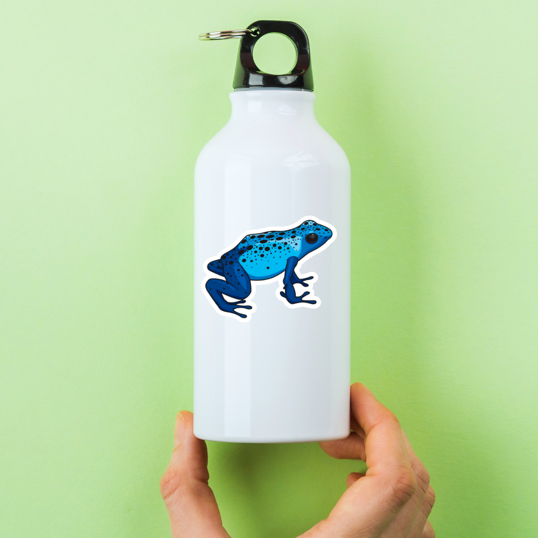 Blue Spotted Poison Frog Vinyl Sticker