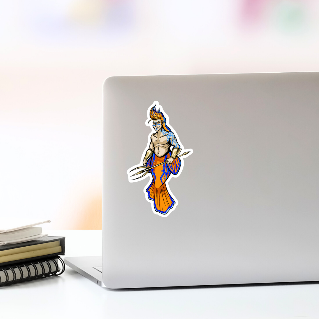 Defender Merman Vinyl Sticker