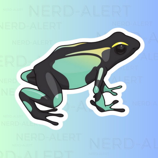 Teal Poison-dart Frog Vinyl Sticker