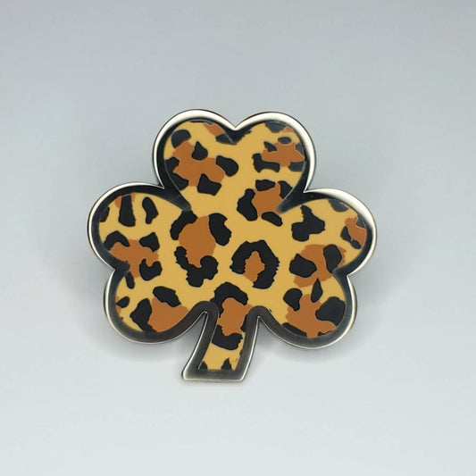 St. Patrick's Day Leopard Clover Enamel Pin