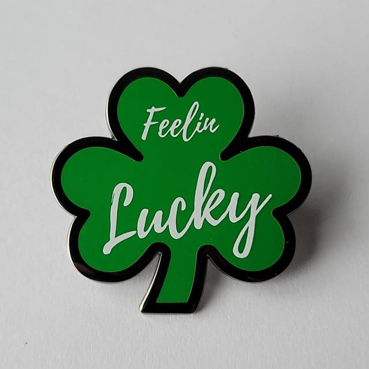 St. Patrick's Day Feelin Lucky Clover Enamel Pin