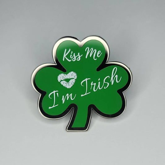 St. Patrick's Day Kiss Me Clover Enamel Pin